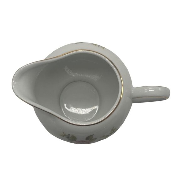 VTG Old Foley HARMONY ROSE Cream & Sugar Set Floral Design Gold Trim Bone China - Picture 7 of 12